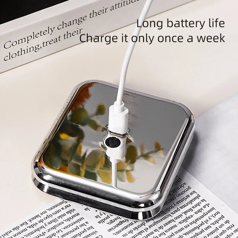 LED makeup mirror portable folding small mirror with light handheld mirror dressing mirror beauty mirror