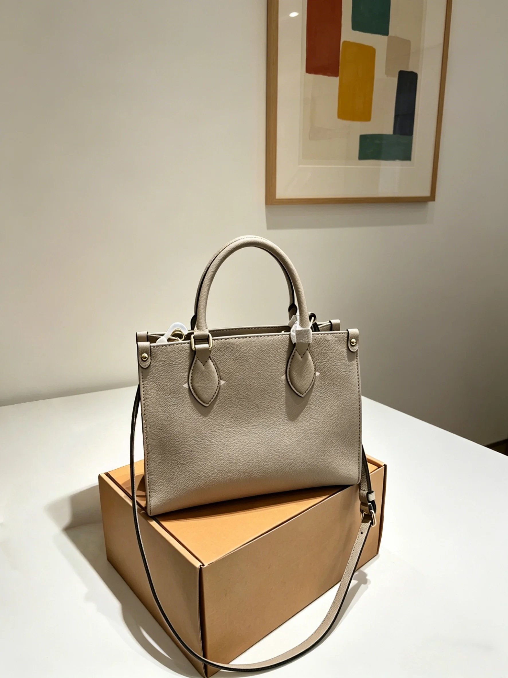 

Women's Simple Tote Handbag with Detachable Strap, All-match Casual Daily Handbag Size:25*18*10