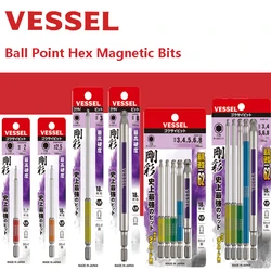 VESSEL GSBP Series Ball End Hex Screwdriver Bits Set 1/4