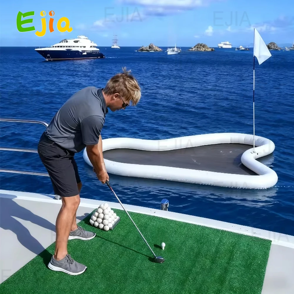 Portable Custom  Yacht Golf Course Sea Pool Inflatable Floating Golf Course Outdoor Water-based Golf Practice For Yacht