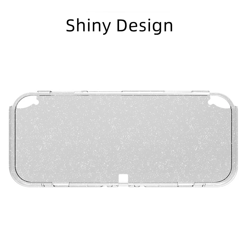 Mais novo caso protetor para interruptor oled transparente flash estrela luz caso fino tpu tudo-em-um capa para ns oled game console
