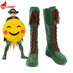 CostumeBuy Damian Mr Wayne Boots Cosplay Superhero Robin Shoes Green Boots Halloween Accessories Custom Made