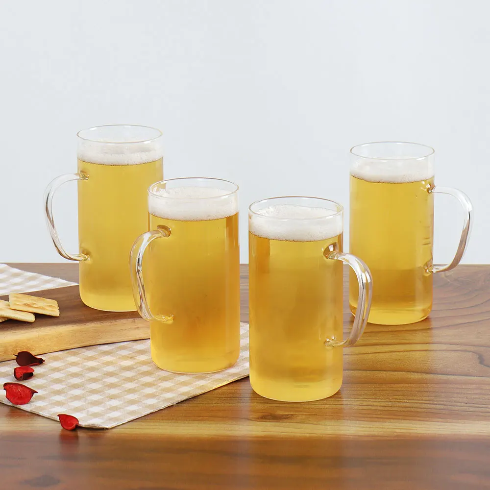 M09 700ml Heat-resistant Glass Mug 4PCs Set