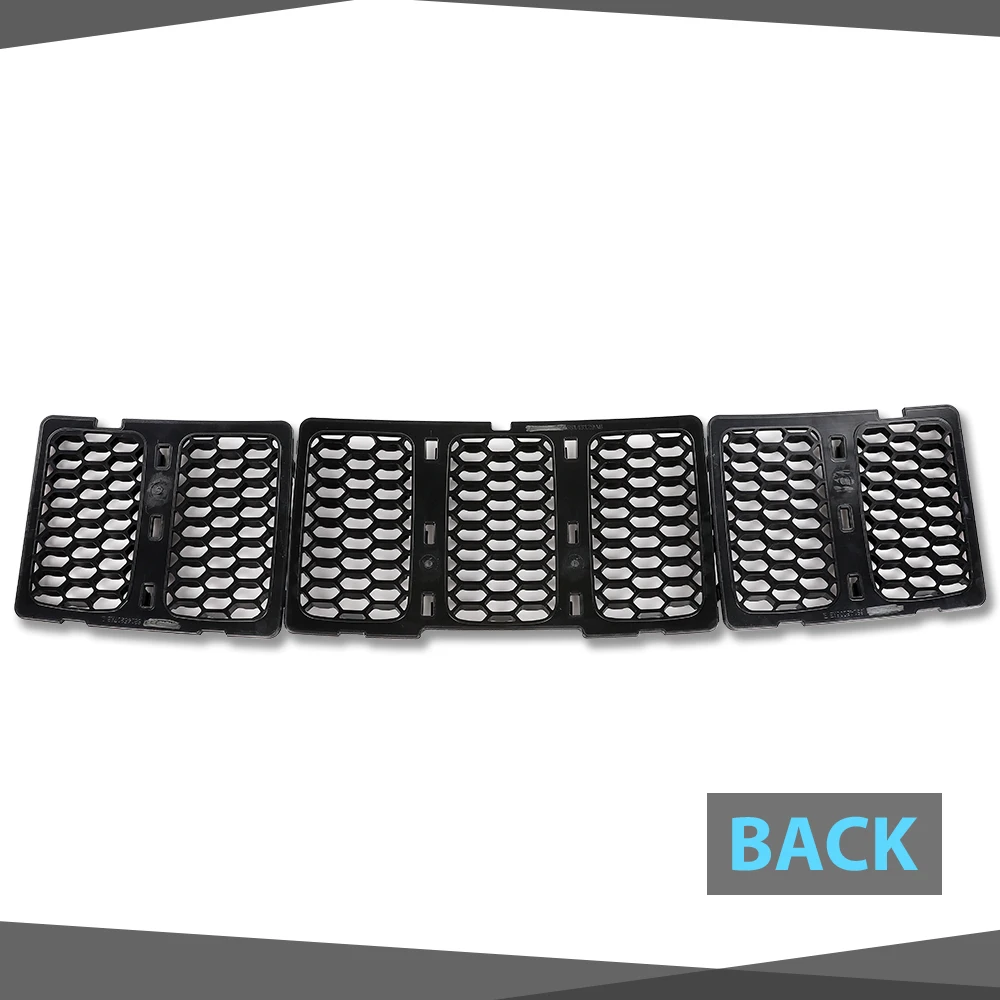 شبكة سوداء مصبغة إدراج عدة غطاء الشواية الأمامية يناسب 2014-16 جيب جراند شيروكي العسل نمط Pp قوي دائم قوي سيارة #2