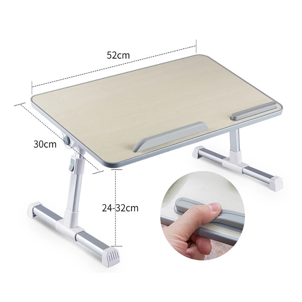 Multi-functional Folding Laptop Stand Holder Study Table Desk Wooden Foldable Computer Desk for Bed Sofa Tea Serving Table Stand