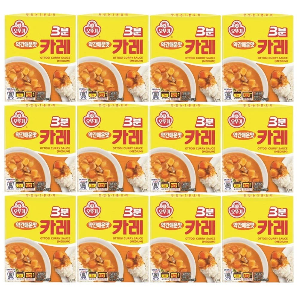 Ottogi 3-minute Kare slightly spicy 200g x 12 pieces/3-minute tout 200g x 12 pieces