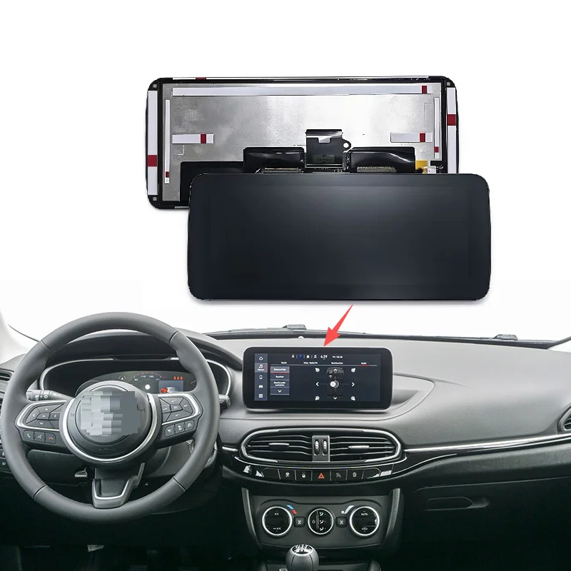 10.25 Inch LCD Display With Touch panel For 2021 Fiat 500 Multimedia UConnect 5 / Fiat Tipo / 500E Car Navigation Screen Repair