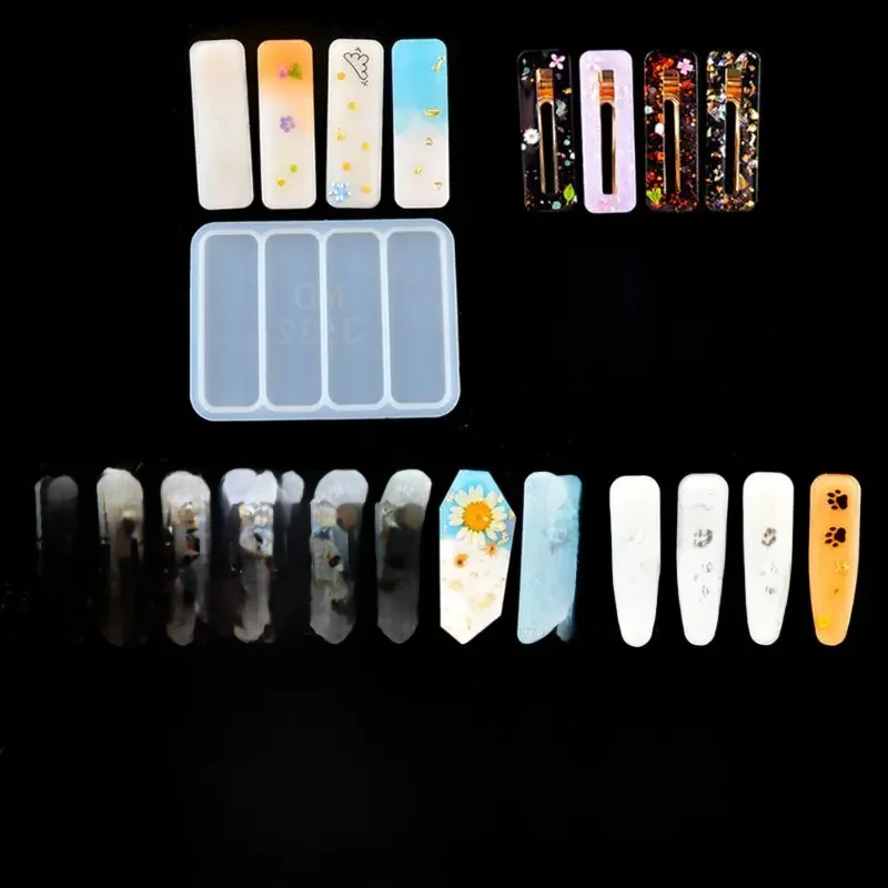 Barrettes en Silicone, résine époxy bricolage acrylique pour pince à cheveux, bijoux faits à la main