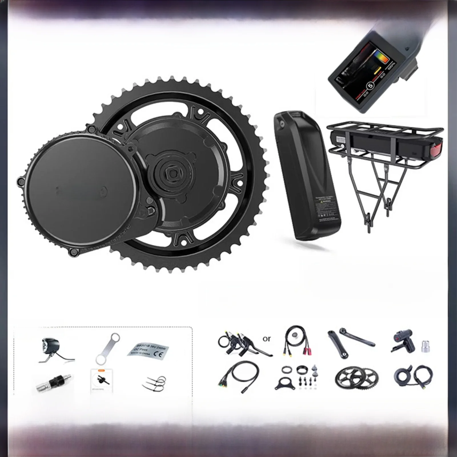 AliExpress BAFANG Bafang 750W Mid Drive Motor Electric Bicycle Conversion Kit BBS02B BBS02 Ebike Engine 48V 20Ah 17.5Ah Hailong Battery 4A Charger