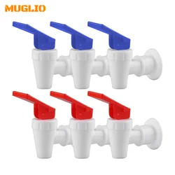 MUGLIO-Plastic Water Cooler Tap Set, torneira de substituição, empurrar estilo, dispensador, bocal, reutilizável, 6pcs