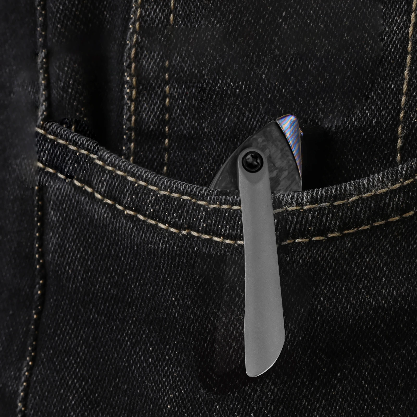 Kizer بقاء سكين للفرد Ki3690A1/Ki3690A2 Spitfire S35VN شفرة فولاذية مقبض تيتانيوم سكاكين الجيب التكتيكية 2025