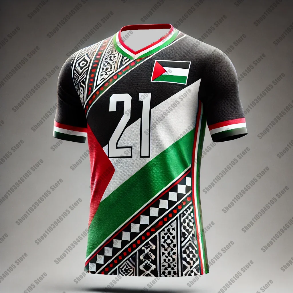 New Concept Palestine Jerseys Children's Football Jerseys T-Shirts Men's Quick-Drying Outdoor Soccer Jerseys Oversize Tee Tops U