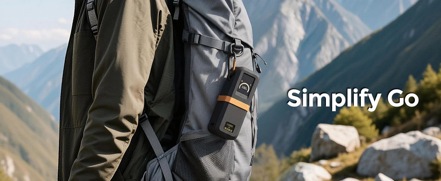 SIKAI Silicone Powebank Case for Anker Prime Power Bank (20K, 220W) Shockproof Cover with Cable Organizer Ring Lanyard Hole