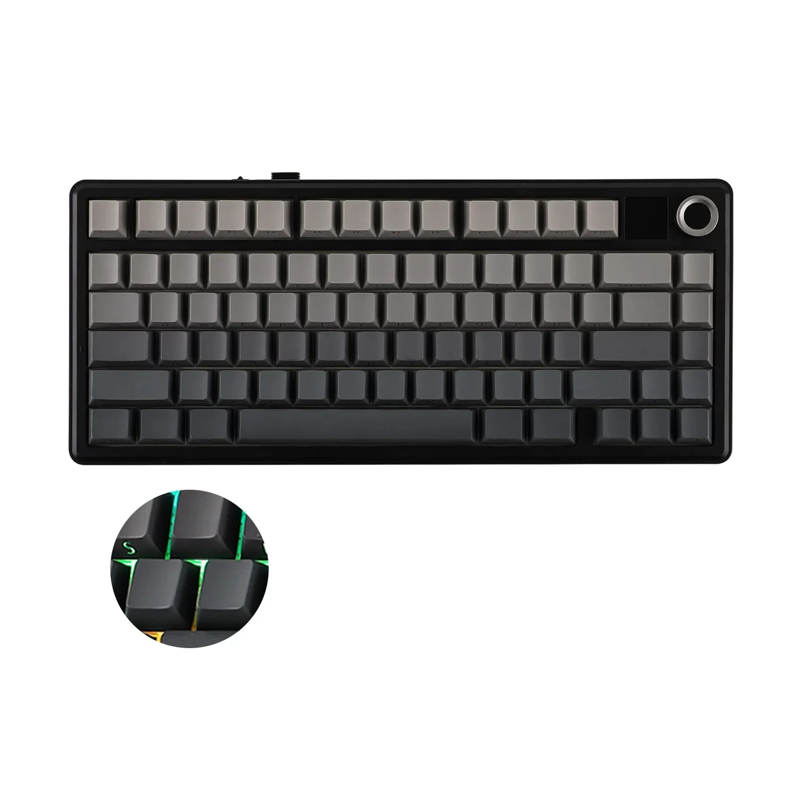 EPOMAKER X AULA F75 MAX Compact 75% ANSI-indeling Bedraad/Bluetooth/2,4GHz Draadloos mechanisch toetsenbord met TFT-scherm en knop - afbeelding 2