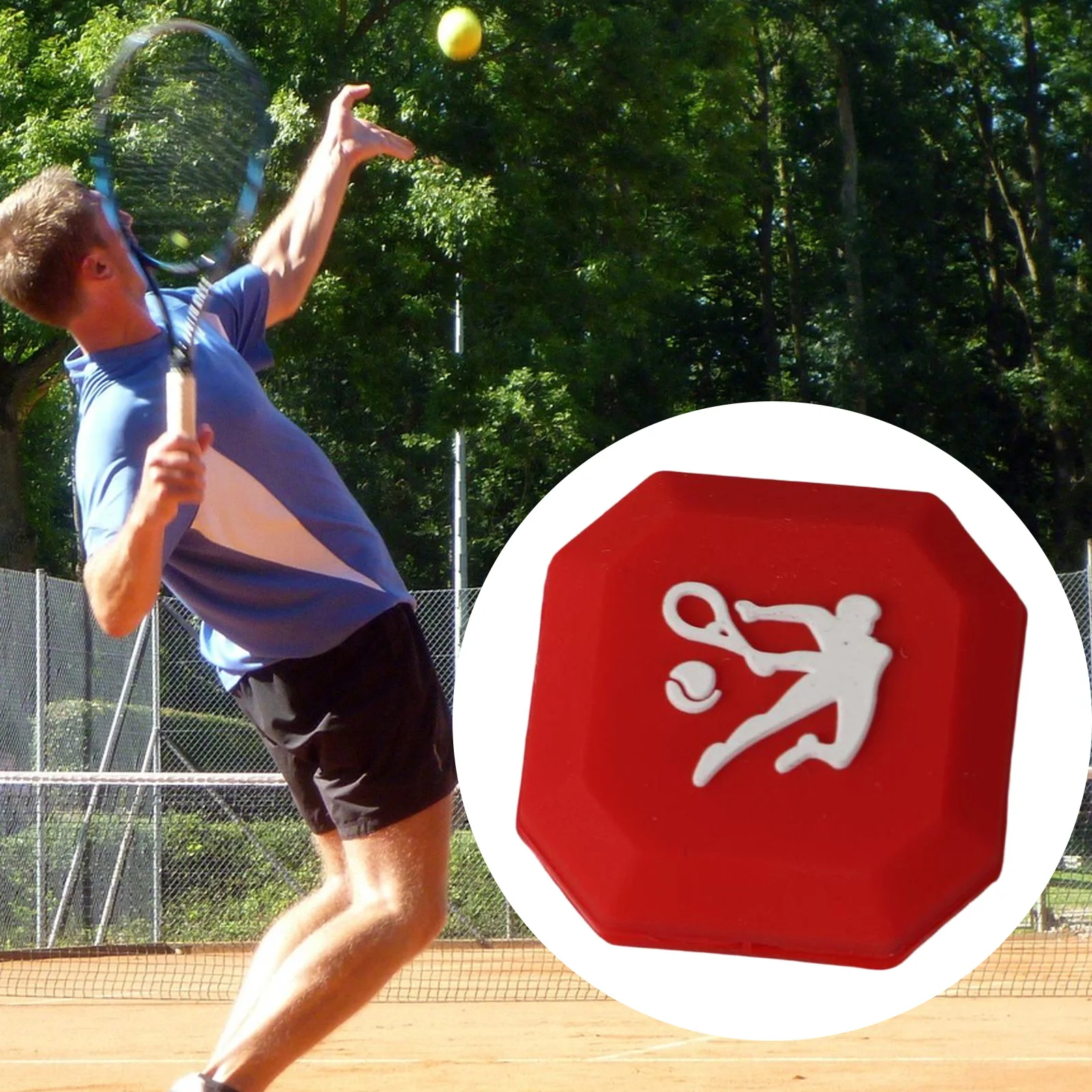 1 قطعة مُخفف التنس سيليكون الكرتون الاهتزاز شكل طويل المرطب امتصاص الصدمات مضرب التنس المثبط هزاز