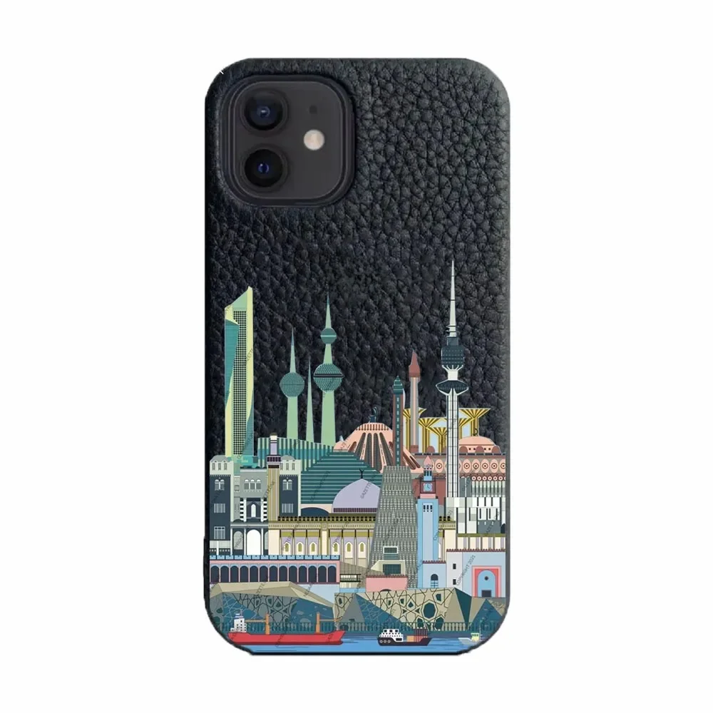 Personalizowane skórzane etui z inicjałami na iPhone 17 18 14 13 15 Pro Xs Max 12 Mini 11 XR 16 Plus Luksusowe pokrowce — zdjęcie produktu 7