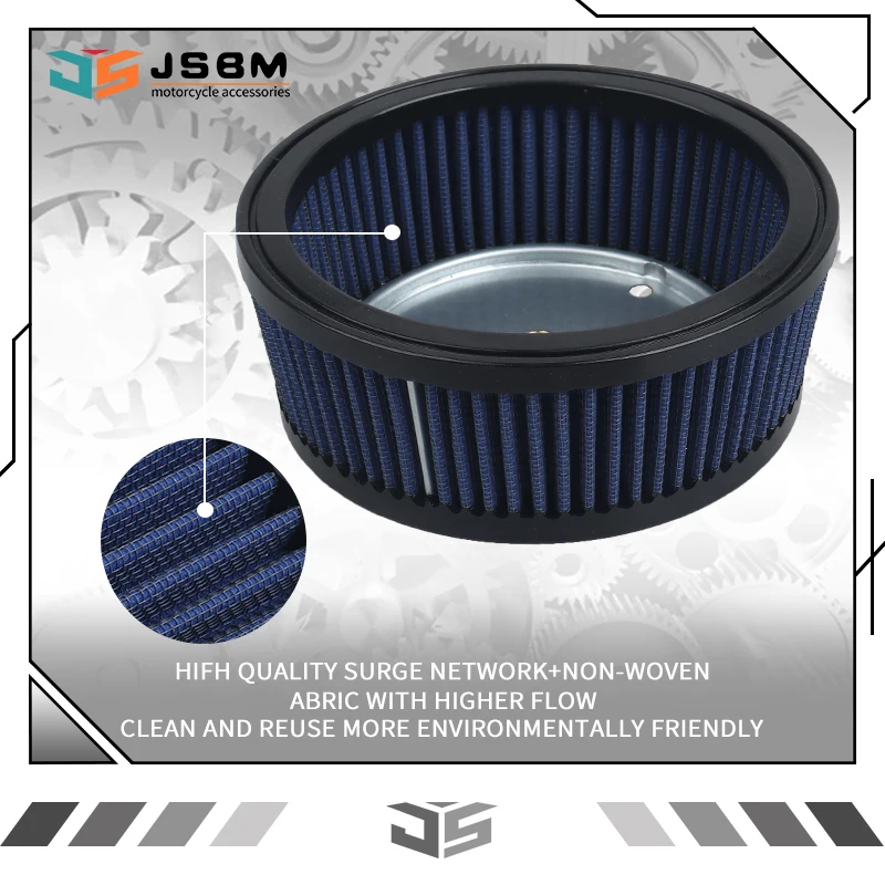 

JSBM Washable High Performance Air Filter For HARLEY DAVIDSON FLSS Softail Slim S 2016 2017 HD-0818 29244-08 1011-1204