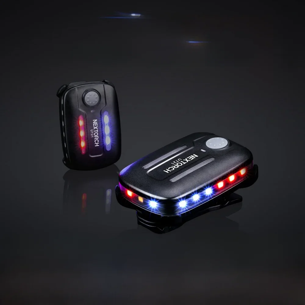 NEXTORCH UT21 Rechargeable Clip Light LED Emergency Police Warning Strobe Shoulder Signal Light for Outdoor Rescue Night Run