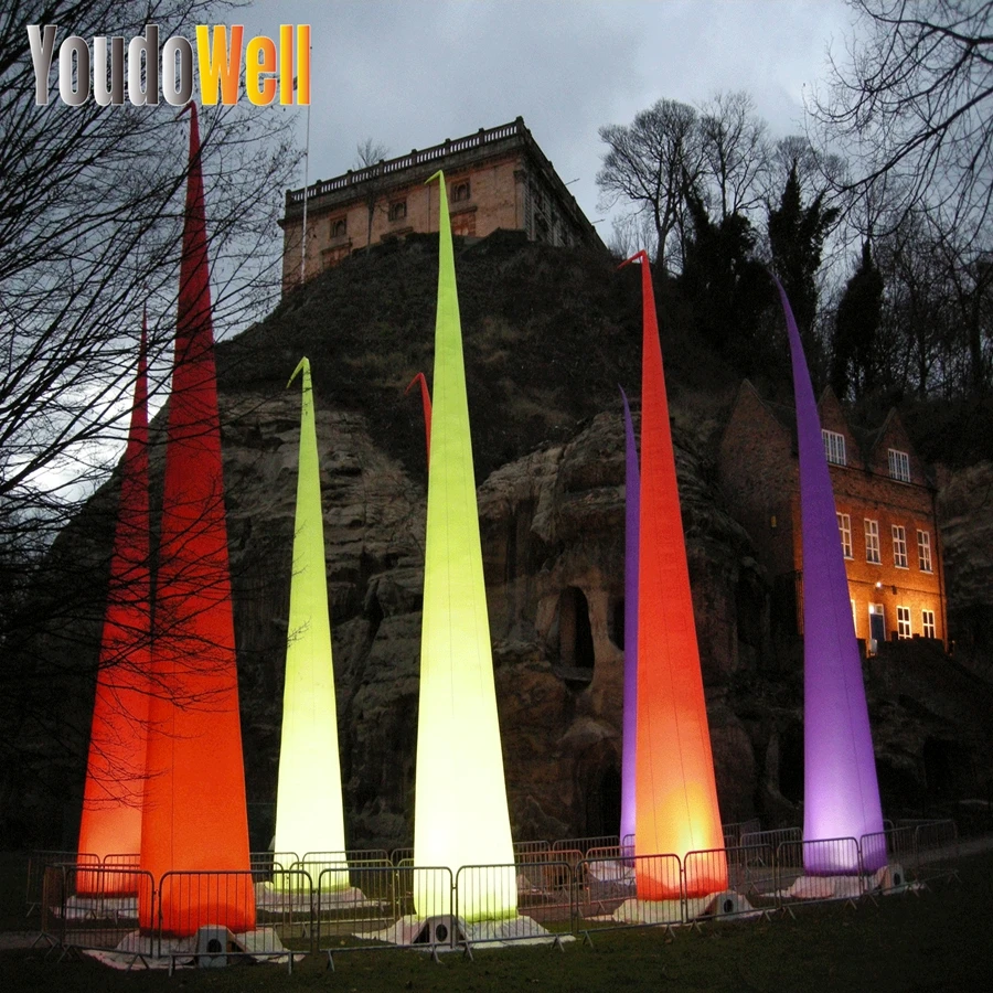 

Lighting Large Inflatable Multicolor Straight Cone Suitable for Outdoor Event Lighting Inflatable Cone Party Decoration