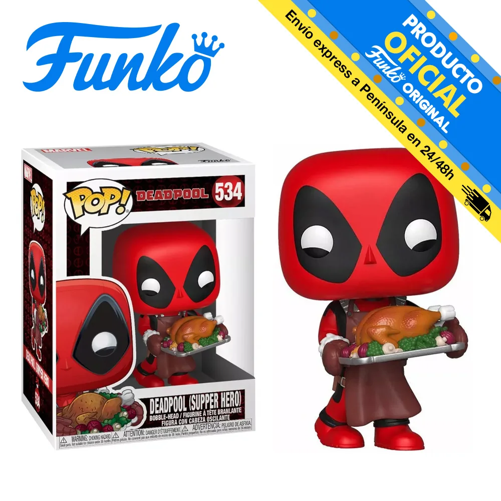 FK43337 FUNKO POP! Marvel-figure Deadpool (Christmas), original decorative toys