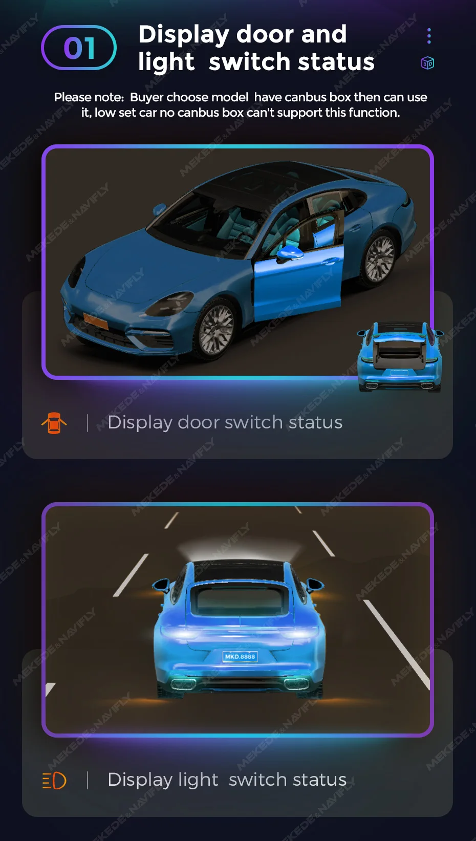 MEKEDE Autoradio mit CarPlay und Android Auto für Ford Focus, Fiesta, C-Max, Fusion, Kuga, Mondeo, Galaxy 2, Baujahr 2004–2007, DSP-Multimedia-Player. – Detail 13