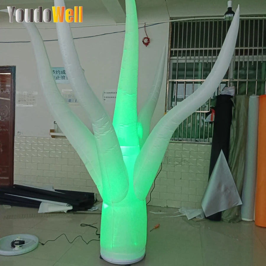 Modèle de plante marine gonflable SeAbropérer ed, lumière LED colorée, adaptée au modèle d'arbre d'éclairage rigourde scène marine, 2.4m H