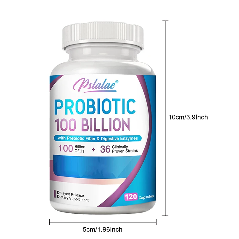 Probiotiques 100 milliards-Prend en charge la santé urinaire, promeut la régularité Digestive et équilibre les bactéries intestinales-120 capsules