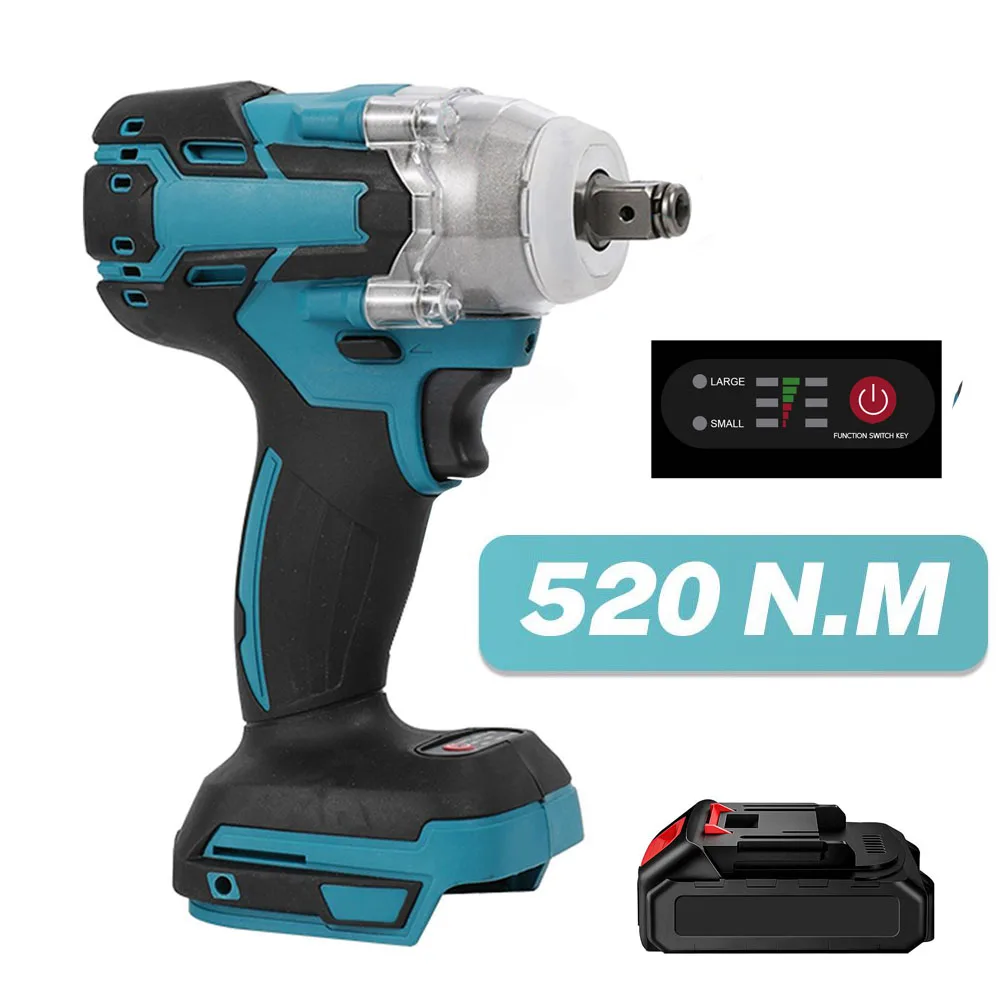 4200rpm 520N.m Cordless Electric Impact French Brushless band Hand draw pocket With Mah Battery Power Tool For Makita Bat