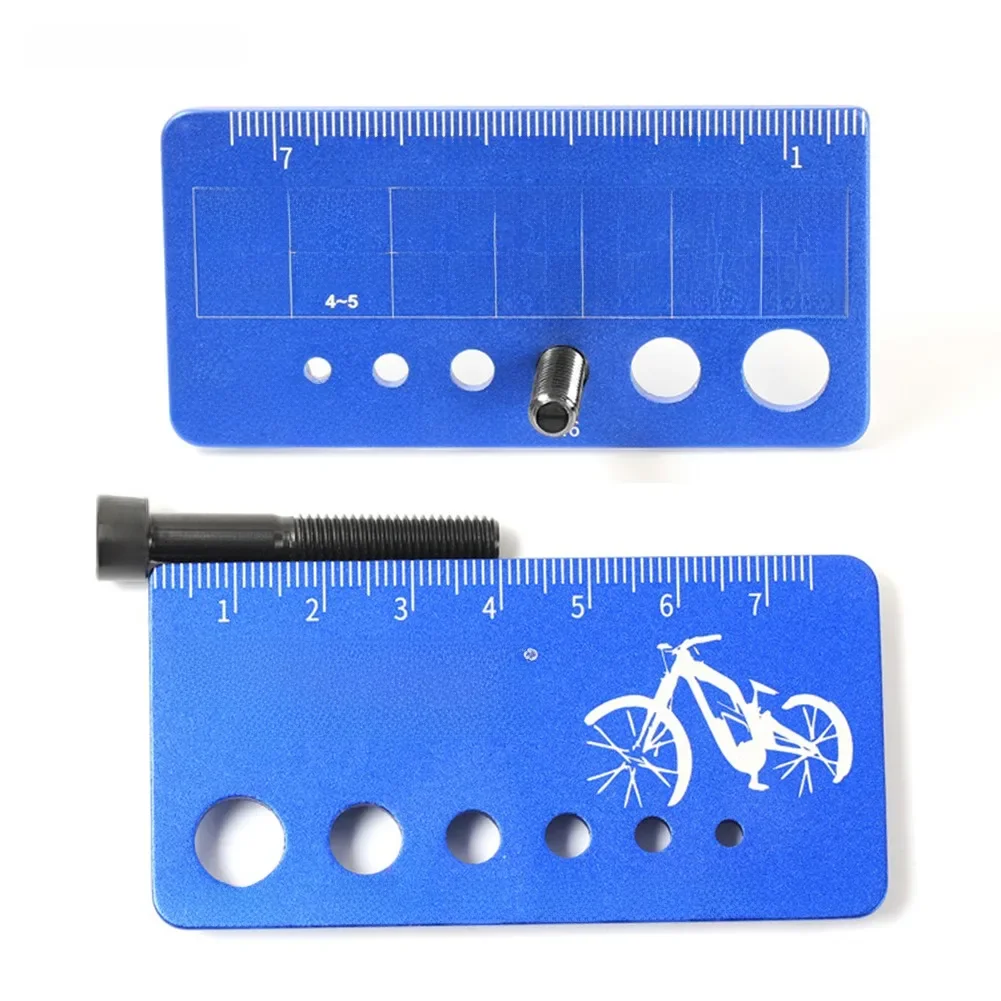 AliExpress RISK MTB Road Bike Bicycle Bolt Screw Gauge Diameter Length Measure Tool Portable Screw Measuring