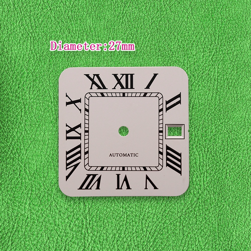 S Logo Dial Nh35 Dial 27mm  Squar Dial 3 o'clock or 6 o'clock calendar Fit NH35/NH36 Movement Watch Modification Accessories ﻿ ﻿ view 6