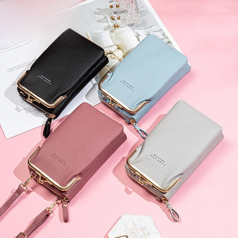 Yogodlns Fashion Small Crossbody Bags Women PU Leather Shoulder Messenger Bag Girls Flap Handbag Phone Purse Zipper Bolso — zdjęcie 2
