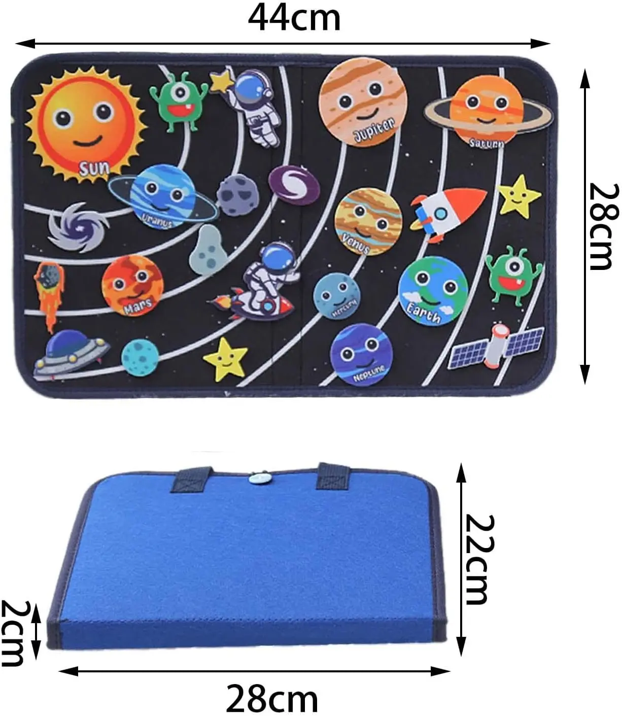 Montessori Toys Felt Story Board Set Outer Space Farm Theme Preschool Early Learning toys Interactive Play Kit for Kids