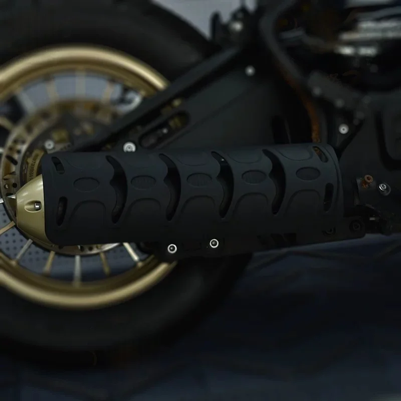 For CYCLONE RA600 retrofit accessory large exhaust heat insulation and anti-scald cover protection shell with dragon spine shape