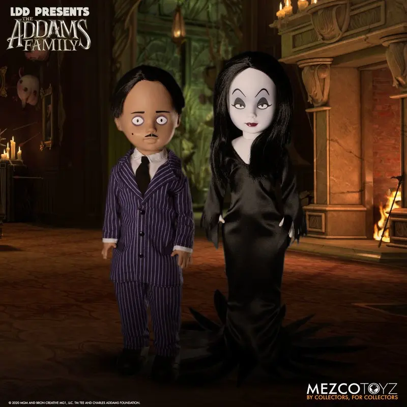 

Original MEZCO LDD PRESENTS Addams Family Gomez & Morticia Living Dead Dolls Model Collection 10" Dolls Action Figure Collectors