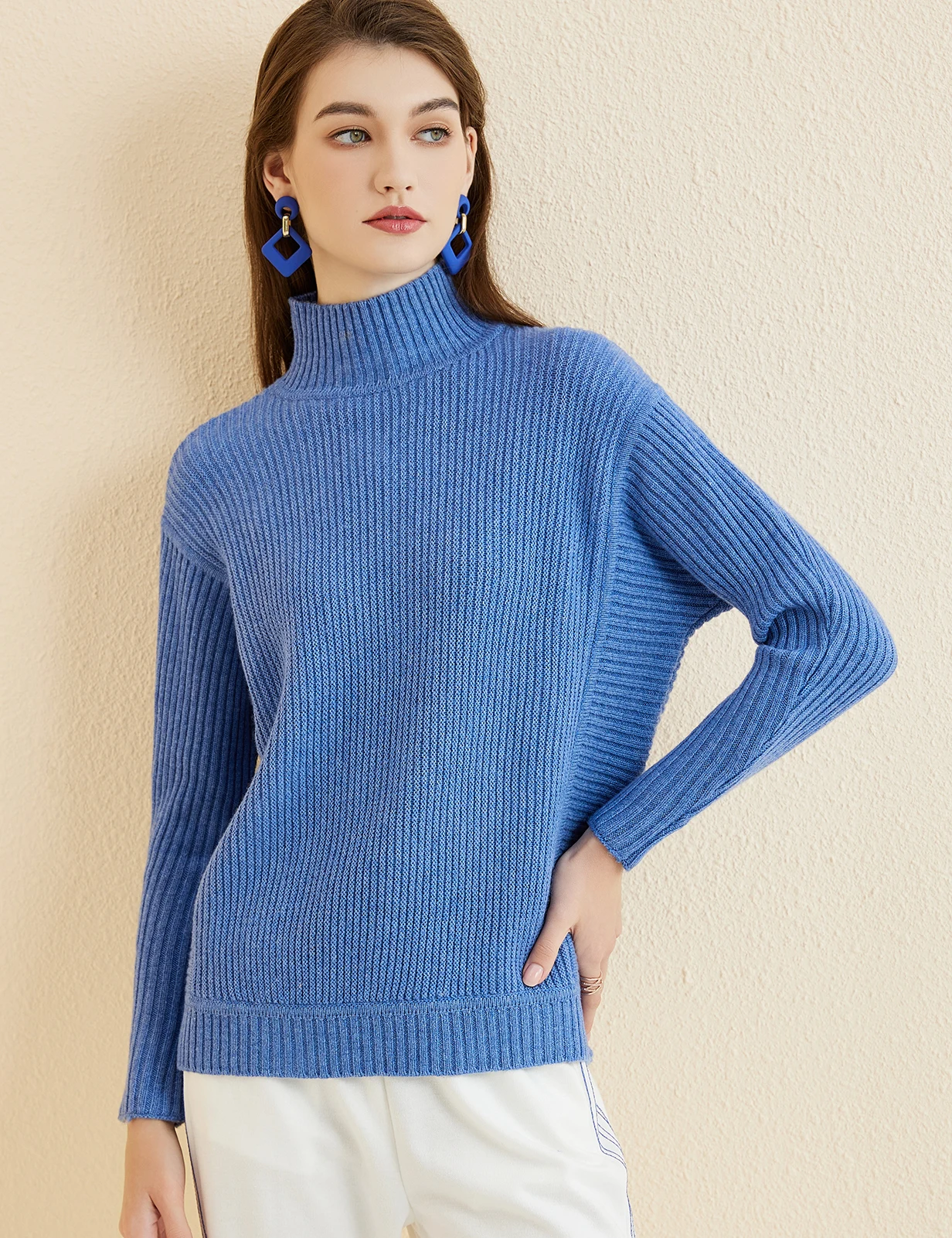 Sweater for Women's Turtleneck Sweater Wool Pullovers 2023 Fall Winter Casual Warm Soft Long Sleeve Knitted Tops Female Clothing