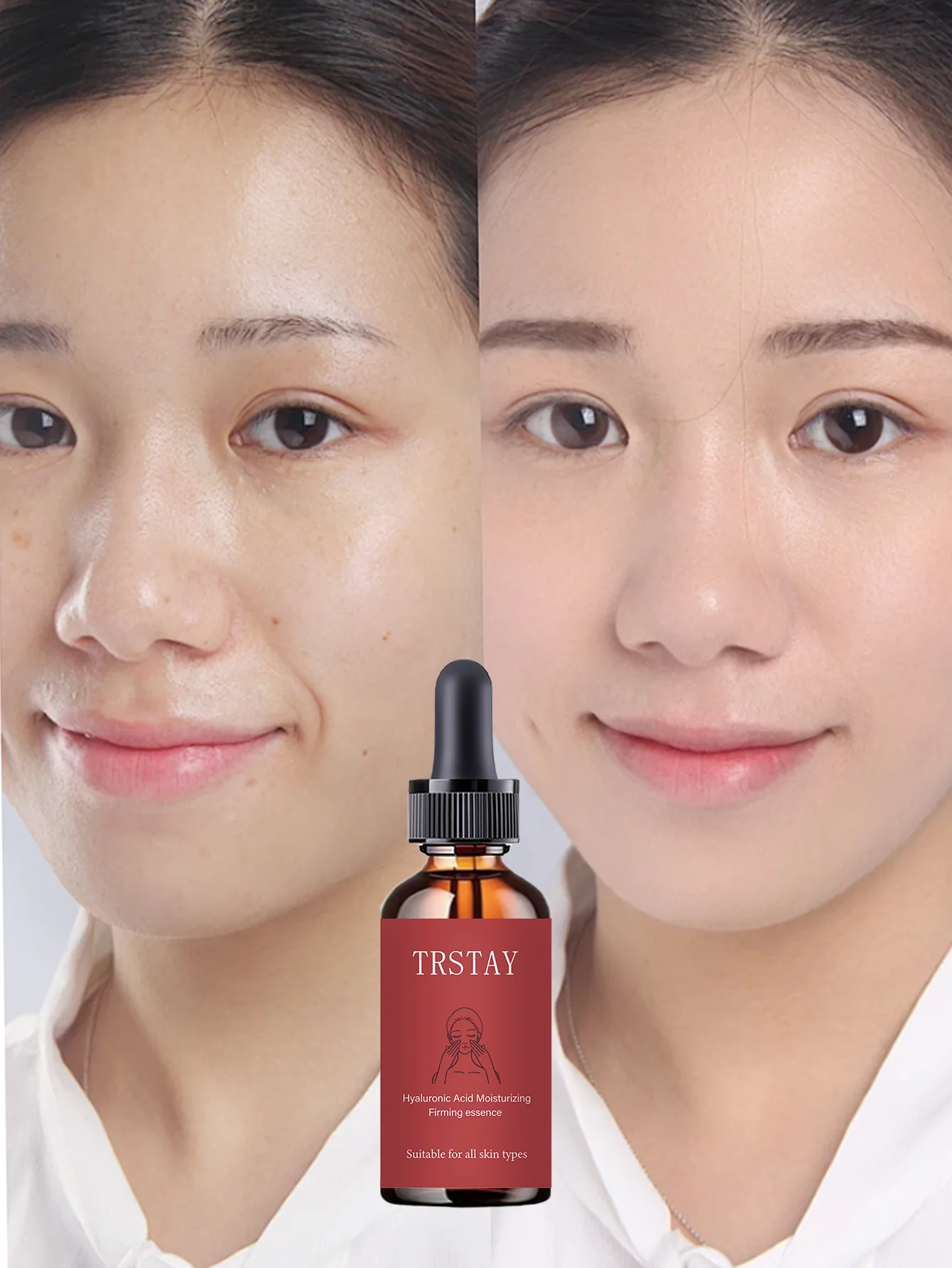 Hydrating Brightening Anti Wrinkle Essence Serum with Hyaluronic Acid and Collagen for Elastic Glowing Complexion Fade Spots and - Image 6