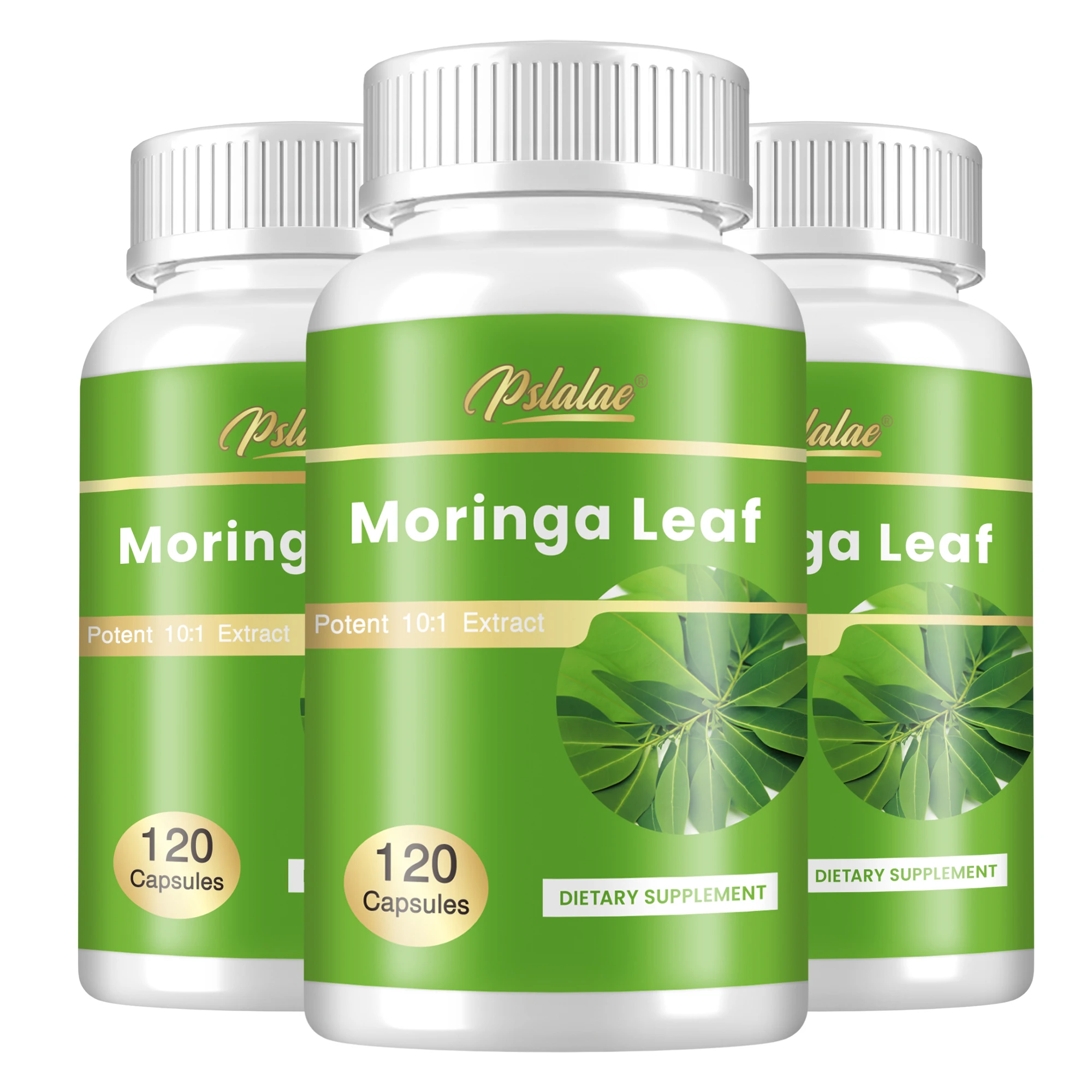 Moringa Leaf Capsules - Immune System & Energy Booster, Metabolism Booster, Antioxidant - 120 Capsules