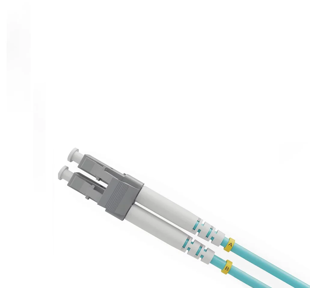 OM3 Fiber Optic Patch Cable  LC UPC to LC UPC Duplex LSZH 2.0mm  50/125μm 10Gbps Multimode Riser