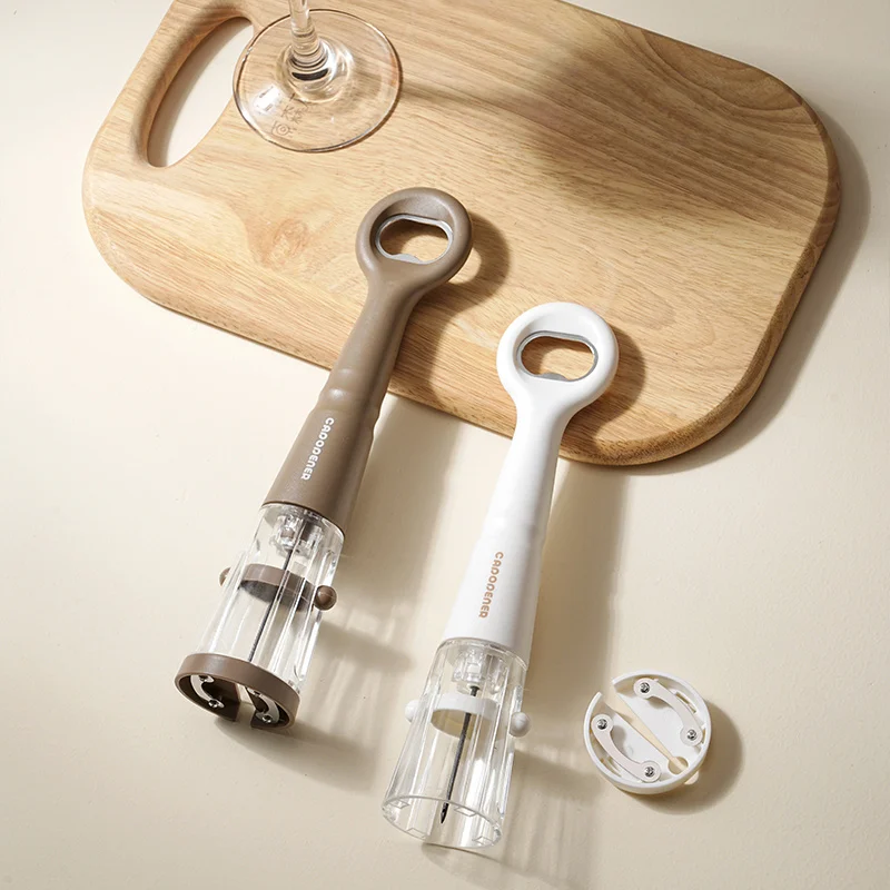 1pcs pneumatic red wine bottle opener, with a drive design that is easy and effortless to operate, compact and easy to grip