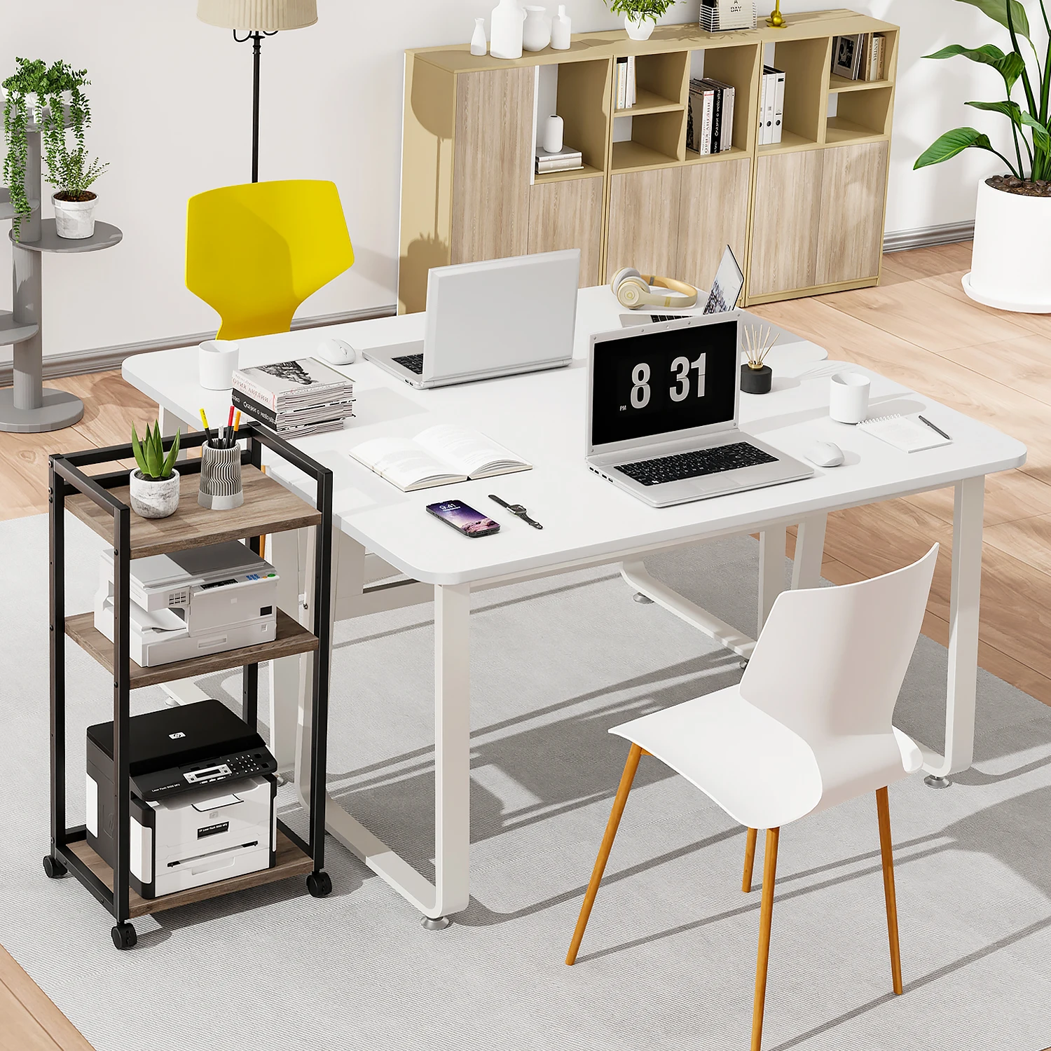 120 سنتيمتر طاولة قابلة للطي مساعدة مكتب النمط الصناعي البني طاولات الاجتماعات مكتب عمل Pupitres طاولة طعام