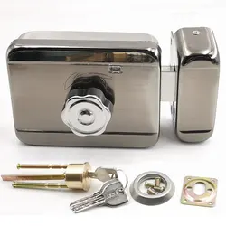 DC 12V Metal Electric Lock Gate Lock Strike Lock Access Control System Electronic Integrated Door Rim lock