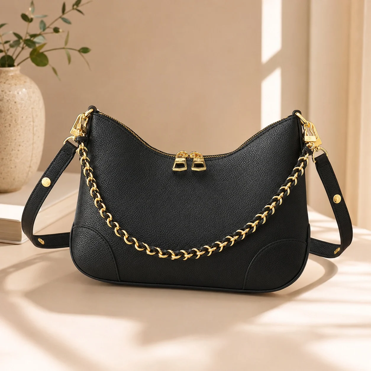 2026 New Luxury Chain down detalis Croissant Bag Boulogne 16 x 9.5 x 29 cm