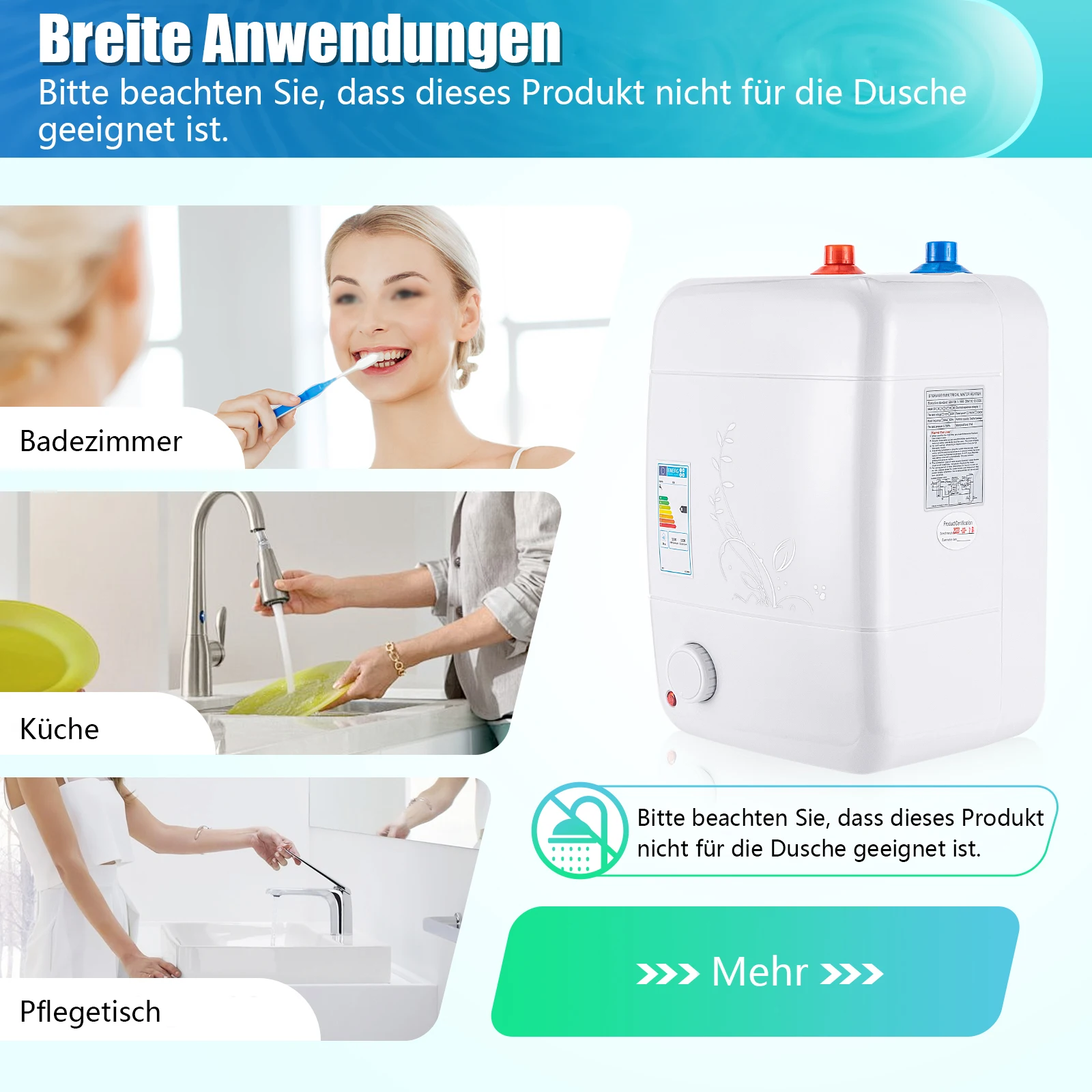 8L Druckbeständige Unterbau-Heißwasserspeicher Kospel Kleiner Kessel 1500W Hotsale – Detail 6
