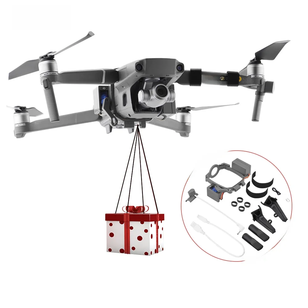 System zrzutu dla drona DJI Mavic 3/2 Pro Zoom Mini 2/Mini 3 do dostarczania przynęt wędkarskich, pierścionków zaręczynowych, prezentów, a także do akcji ratunkowych. — zdjęcie produktu 7