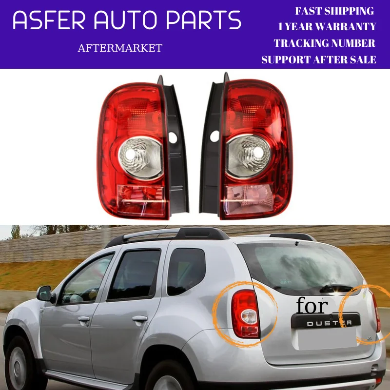 Задний фонарь для Duster 2010-2013, левый и правый стоп-сигнал из ягненка, высокое качество, быстрая Доставка, без разъема и лампочки 265550035R 265500033R