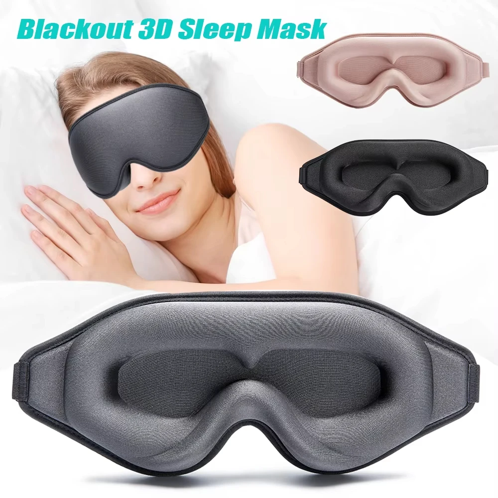 3D Sleep Mask Blindfold Sleeping Aid Eye Mask Soft Memory Foam Face Mask Eyeshade 99% Blockout Light Slaapmasker Eye Cover Patch