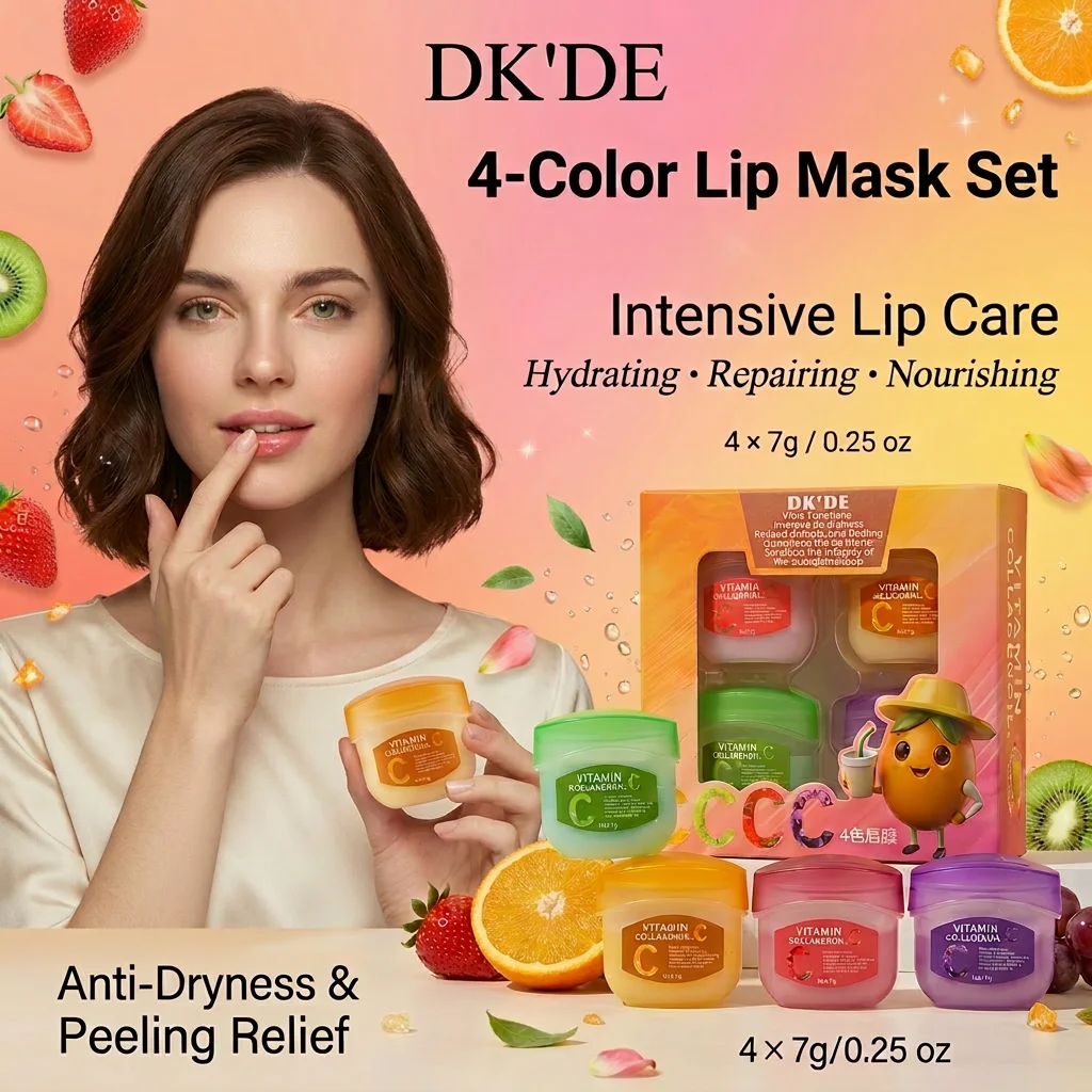 Set de 4 Bálsamos Labiales Vaseline con Sabor a Rosa y Limón, Hidratantes, Anti-Resequedad, de Larga Duración, Mascarilla Labial Nutritiva, Cuidado Labial