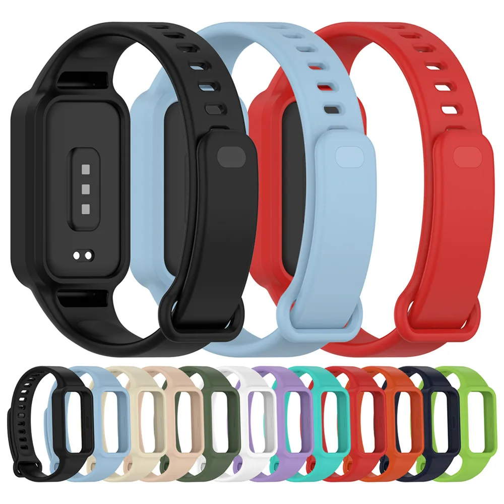 샤오미 스마트 밴드 9 액티브 프레임 팔찌 케이스, 레드미 밴드 3 스트랩 스포츠 시계 밴드, 소프트 TPE 손목 베젤