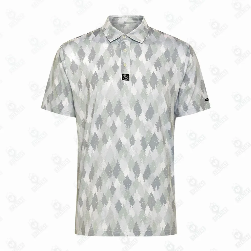 Even Par Golf Men's Wear Neon Shark Short Sleeve Polo T-shirts Golf Apparel Breathable Fabric Outdoor Sport Casual Golf Summer