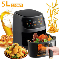 2400W 5L Air Fryer Without Oil House Programmable Smart LED Touch Thermal AirFryer Cycle Oven Booker French Fries chickens
